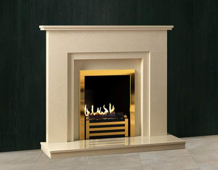 Биокамин в мраморном портале Firezo Grande